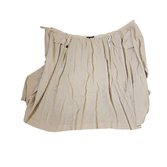 Vintage 80s Adrian Cartmell Wrap Skirt Womens Size XS Brown Beige Pockets Wool L - Picture 4 of 5